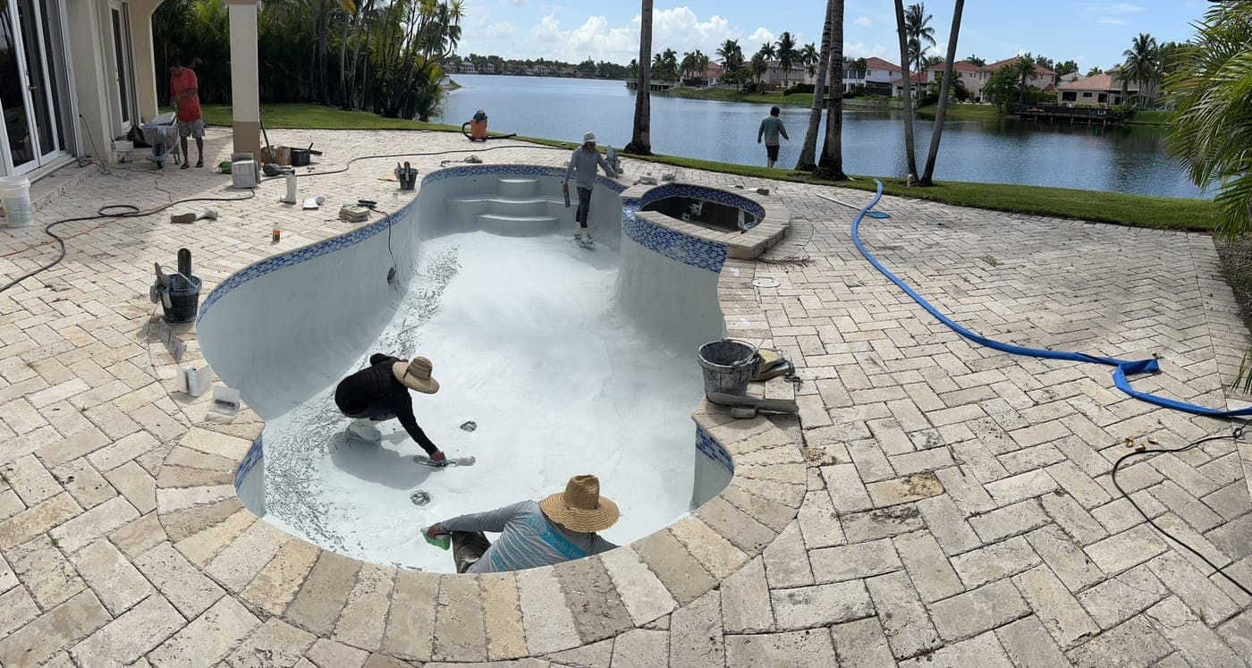Pool resurfacing — pool project in Doral by JAF Pool & Patio