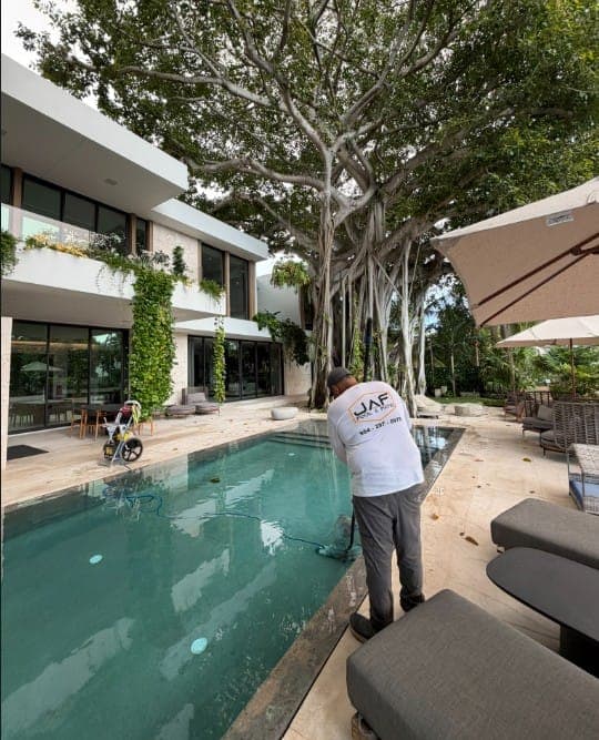 Weekly service, year 2 — pool project in Davie by JAF Pool & Patio